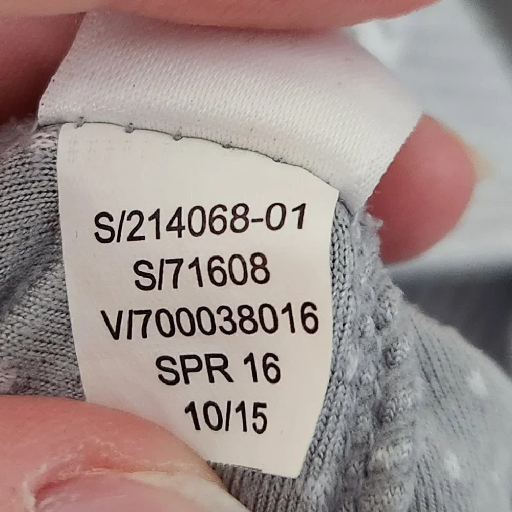 ATHLETA Grey Stripe Heavenly Hail Zip Jacket